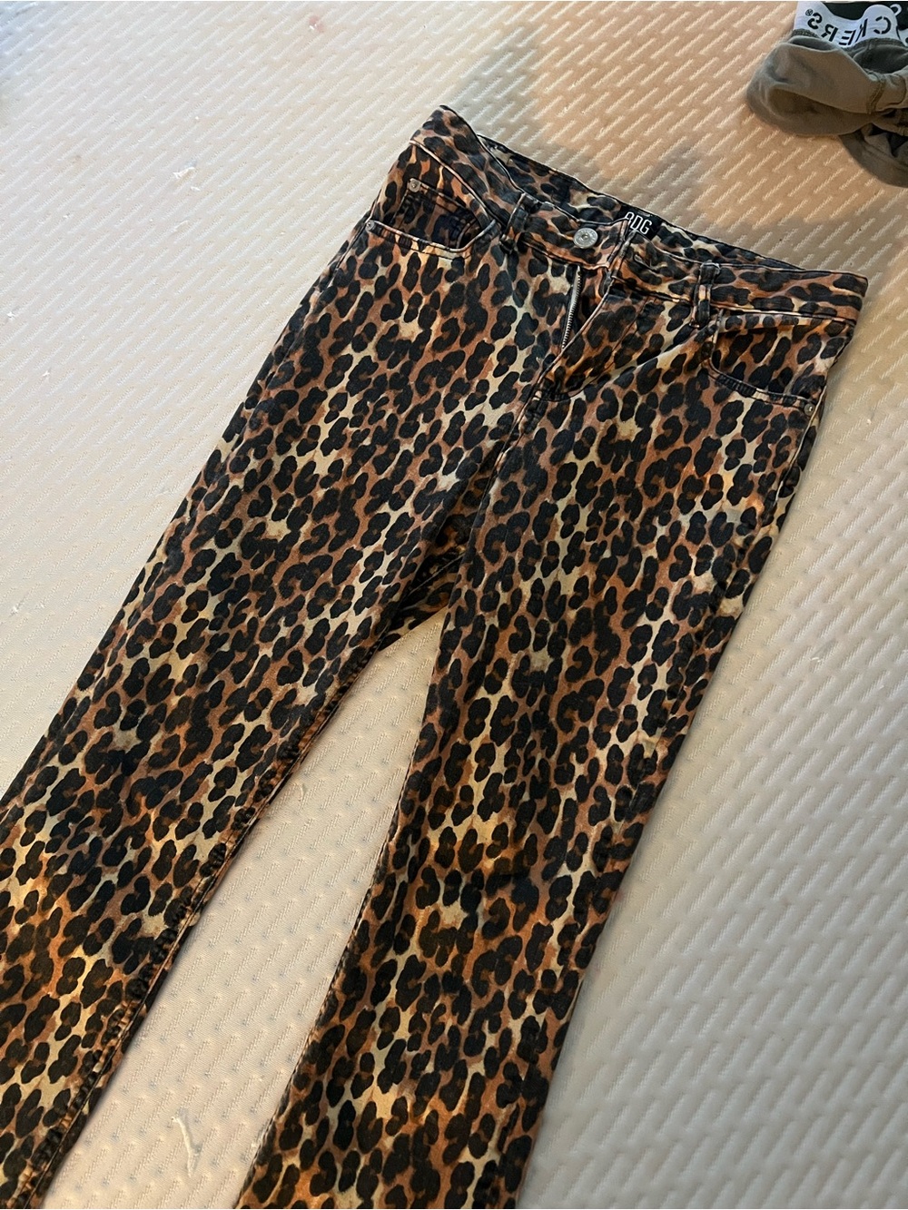 Leopard Print Women’s Jeans - Brown Animal Print Skinny